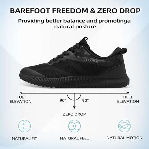 Extrun Men's Orthopedic Wide Barefoot Shoes