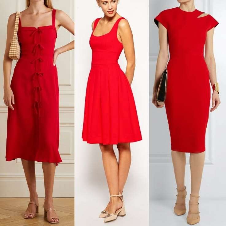 What Color Sandals Go With Red Dress