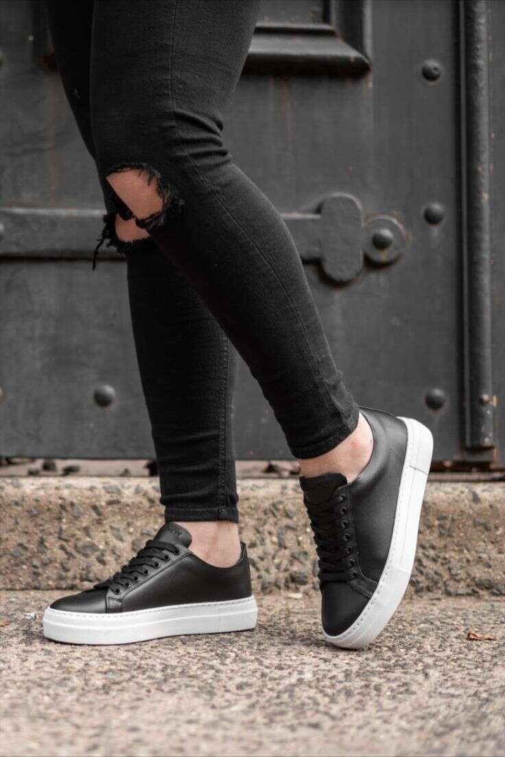 How To Style Black Leather Sneakers