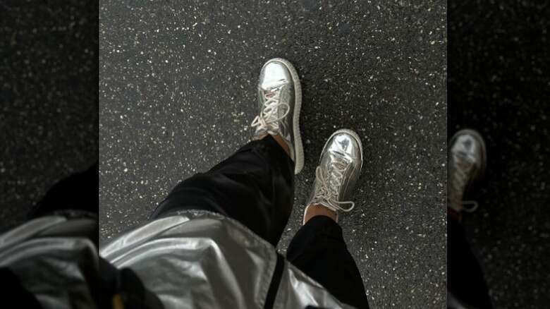 How To Wear Metallic Sneakers